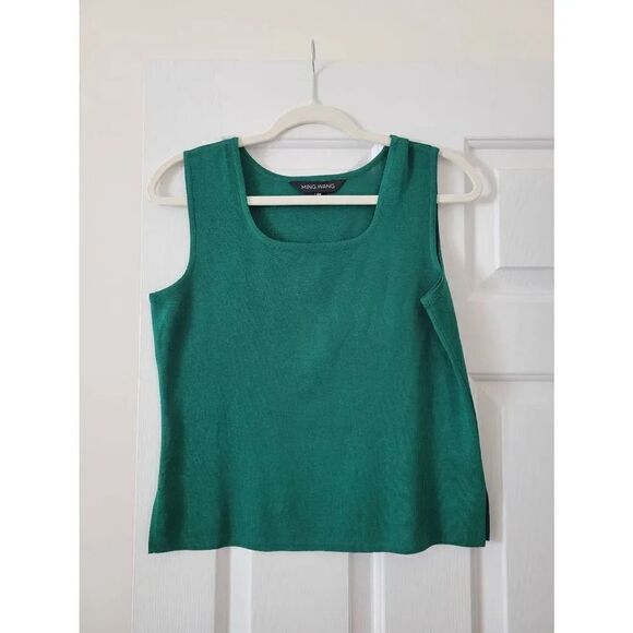 Ming Wang green cardigan and tank set PS - Picture 7 of 12